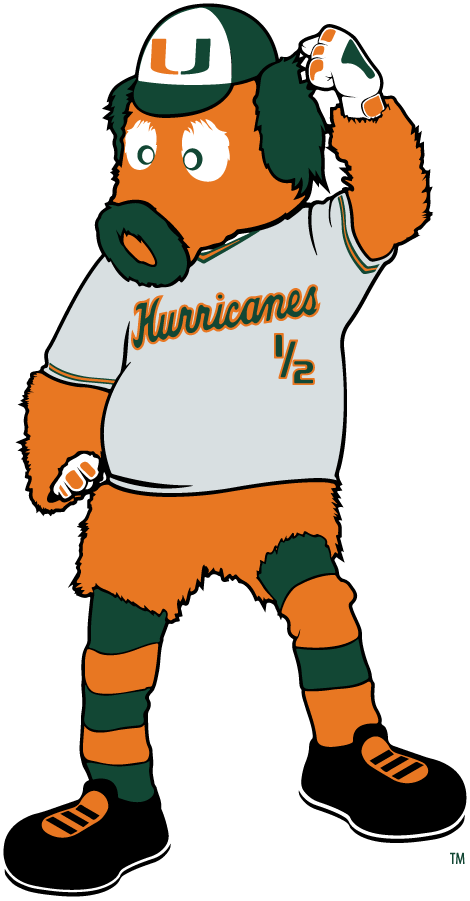 Miami Hurricanes 2024-Pres Mascot Logo v2 diy iron on heat transfer